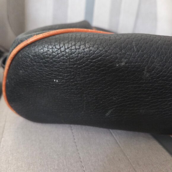 Vintage Dooney & Bourke All Weather Leather Backpack Black Tan No Fob Large - Picture 16 of 16